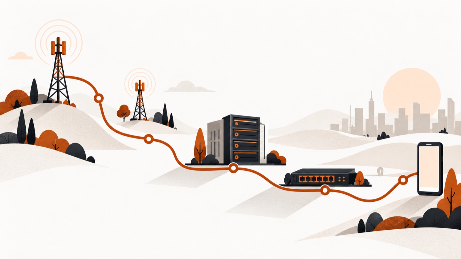 How a business call travels